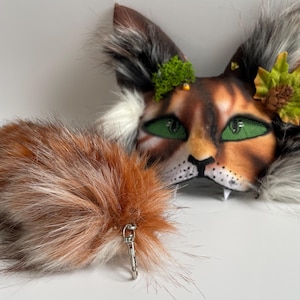 Forest Therian Mask
Tree Leaf Accessory
Forest Cat Mask Gift
Gift for Daughter
Brown White Gray col
teen birthday gifts
Pine Cone Accessory
Fluffy Cat Tail
TikTok Video Mask
Rare Therian Set
Animal cosplay
Christmas present
Therian Gear