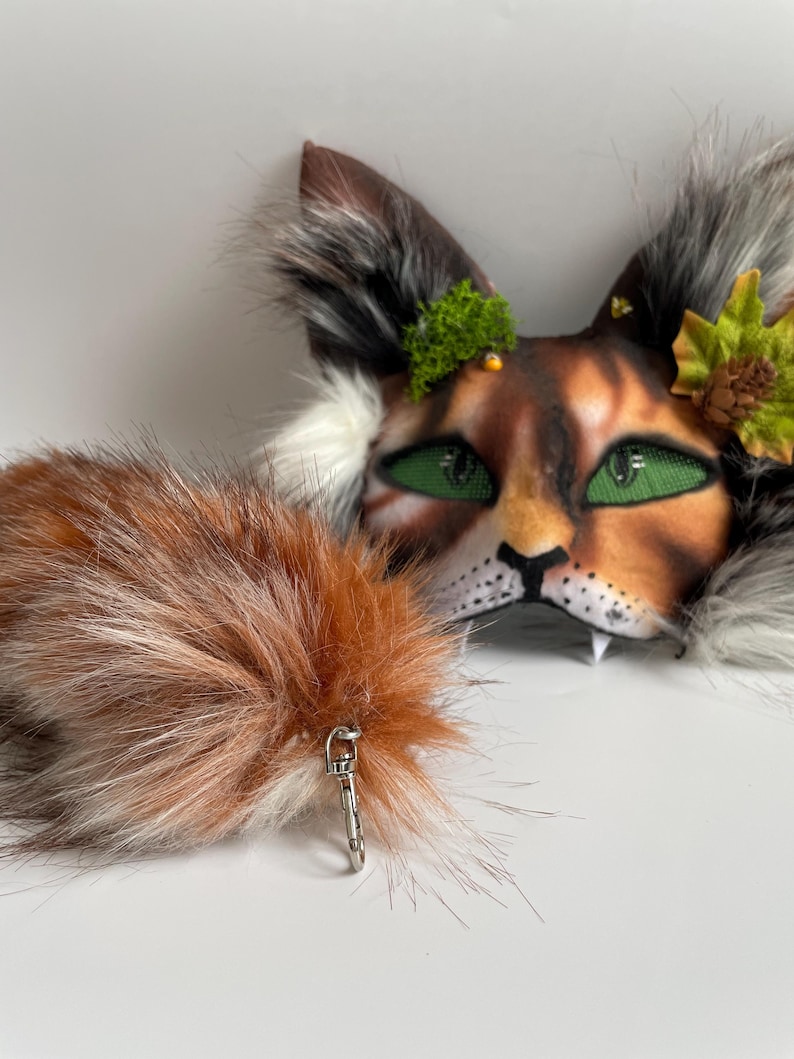 Forest Therian Mask
Tree Leaf Accessory
Forest Cat Mask Gift
Gift for Daughter
Brown White Gray col
teen birthday gifts
Pine Cone Accessory
Fluffy Cat Tail
TikTok Video Mask
Rare Therian Set
Animal cosplay
Christmas present
Therian Gear
