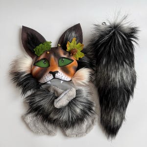 Forest Therian Mask
Tree Leaf Accessory
Forest Cat Mask Gift
Gift for Daughter
Brown White Gray col
teen birthday gifts
Pine Cone Accessory
Fluffy Cat Tail
TikTok Video Mask
Rare Therian Set
Animal cosplay
Christmas present
Therian Gear