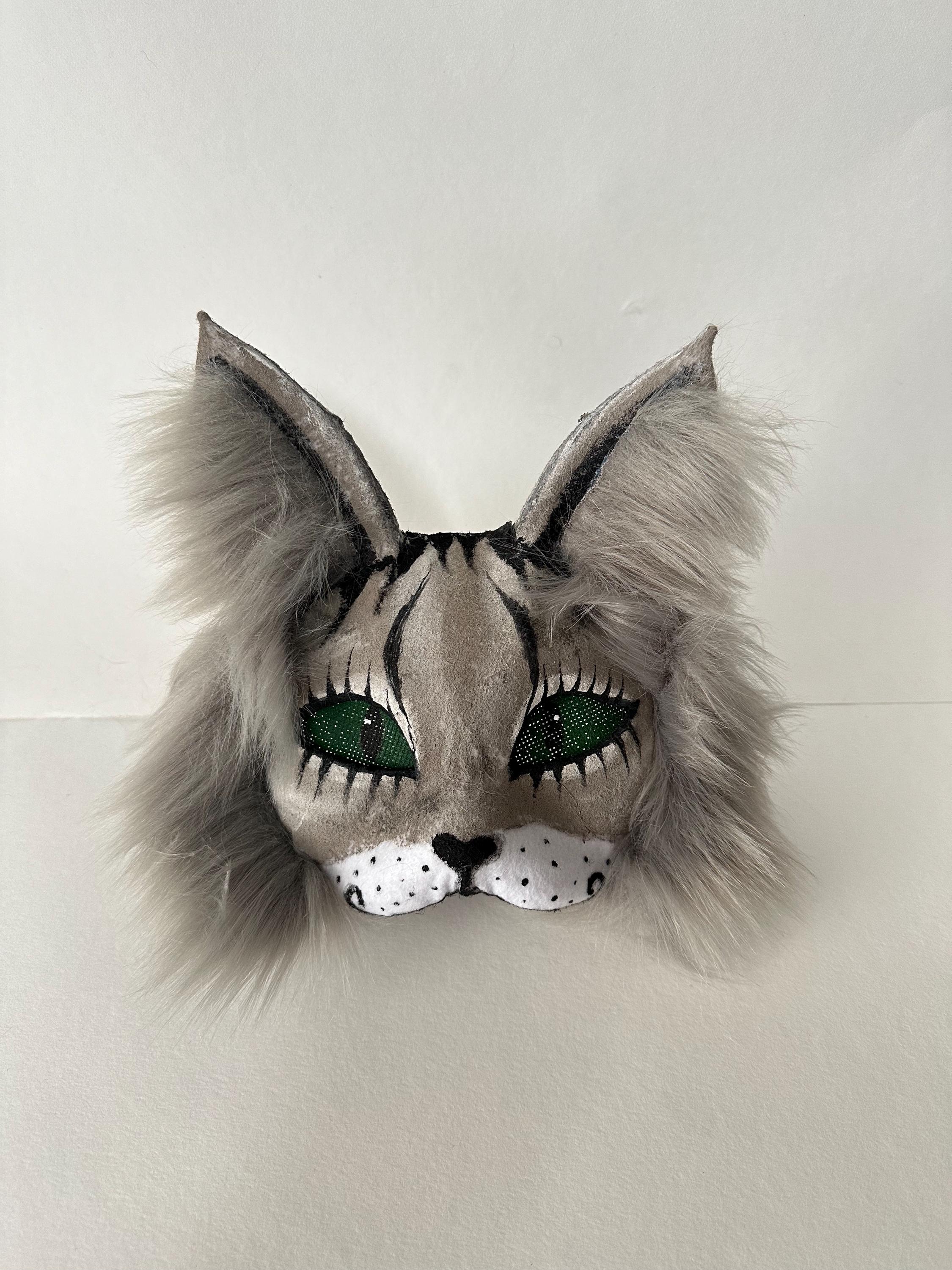 Therian猫マスク | ハンドメイドファーコスプレ | ユニバーサルサイズ