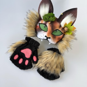 Forest Therian Mask
Tree Leaf Accessory
Forest Cat Mask Gift
Gift for Daughter
Brown White Gray col
teen birthday gifts
Pine Cone Accessory
Fluffy Cat Tail
TikTok Video Mask
Rare Therian Set
Animal cosplay
Christmas present
Therian Gear