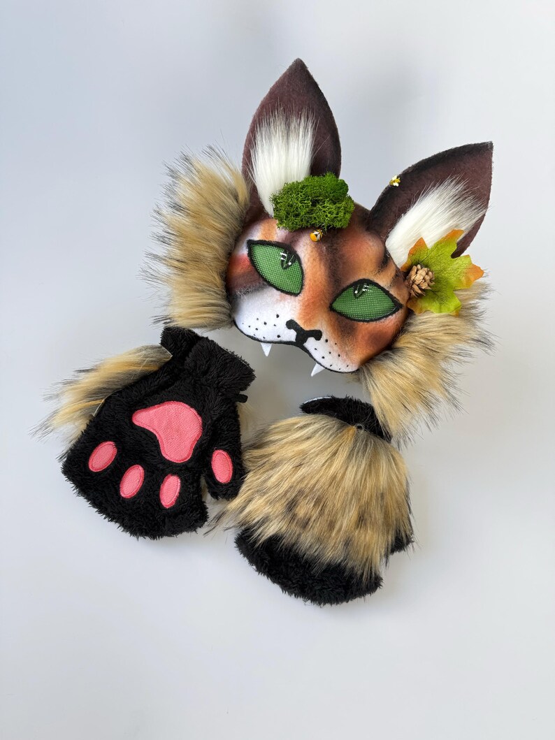 Forest Therian Mask
Tree Leaf Accessory
Forest Cat Mask Gift
Gift for Daughter
Brown White Gray col
teen birthday gifts
Pine Cone Accessory
Fluffy Cat Tail
TikTok Video Mask
Rare Therian Set
Animal cosplay
Christmas present
Therian Gear