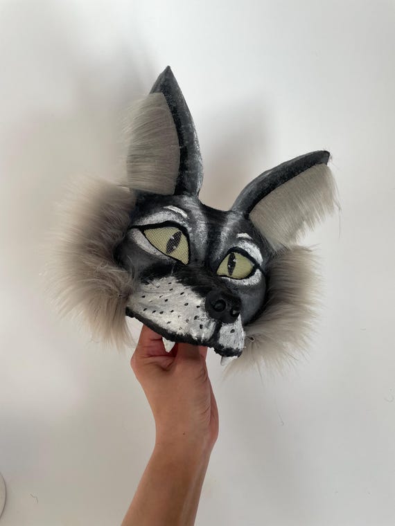 Kit DIY Masque Therian Loup - 6 Masques Vierges + Fausse Fourrure + Feutre + Maille - Pour Cosplay, Halloween Ou Déco