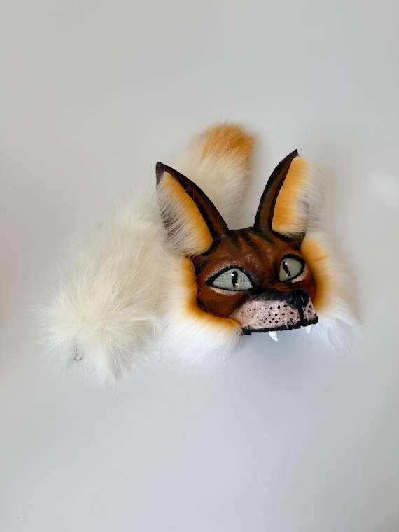 Masque Animal DIY Lot De 8 Masques Therian Chat Et Renard Vierges - DIY Peinture Cosplay Halloween