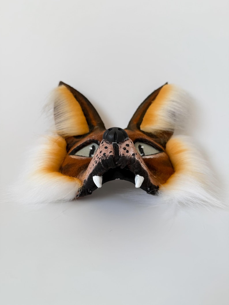 Realistic Fox Therian Mask | Full Head Faux Fur Mask | Universal Size ...