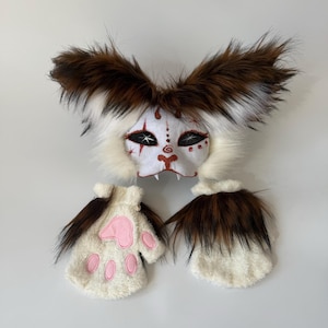 Therian Gear
Animal cosplay
Full Therian Set
Mask Gloves Tail
Fluffy Therian Paws
Cat Mask and Tail
mask with long ears
Gray White design
Therian Cat Masks
Quadrobics Mask
Terian Fan Gift Idea
Furry Fans Gift
Halloween costume