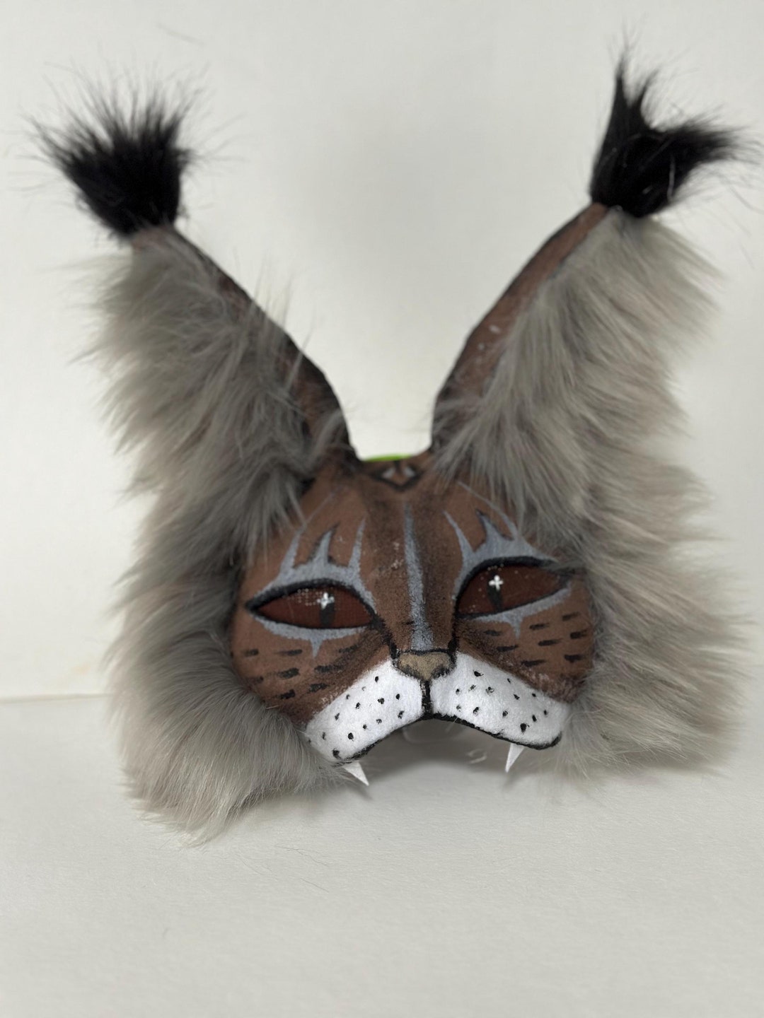 Brown Gray Therian Cat Mask Thandmade Furry Cosplay Alterhuman Cat Brown Gray Therian Cat Mask Thandmade Furry Cosplay Alterhuman Cat