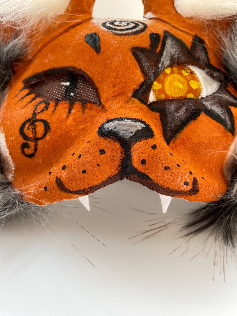 Cheap Therian Mask for Cat Lovers | Rust Orange Cat Mask | Animal ...