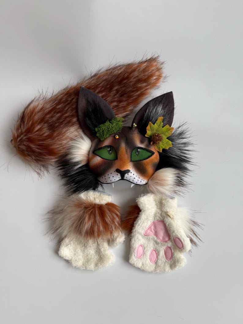 Forest Therian Mask
Tree Leaf Accessory
Forest Cat Mask Gift
Gift for Daughter
Brown White Gray col
teen birthday gifts
Pine Cone Accessory
Fluffy Cat Tail
TikTok Video Mask
Rare Therian Set
Animal cosplay
Christmas present
Therian Gear