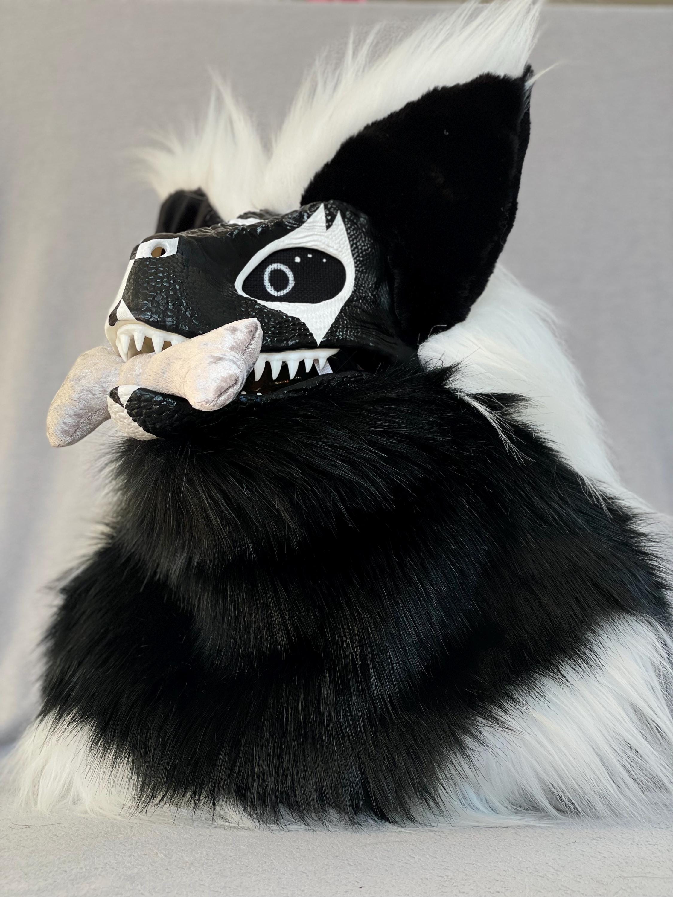 Pyro Raptor Fursona Raptor Mask | Fursuit Head | Premade Dragon Fursuit | Furry Art Cosplay ...
