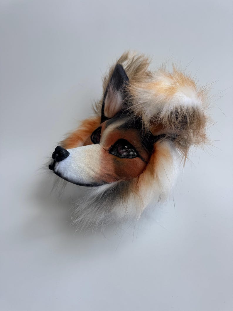 Beautiful Fluffy Shetland Sheepdog Mask | Realistic Soft Therian Mask ...