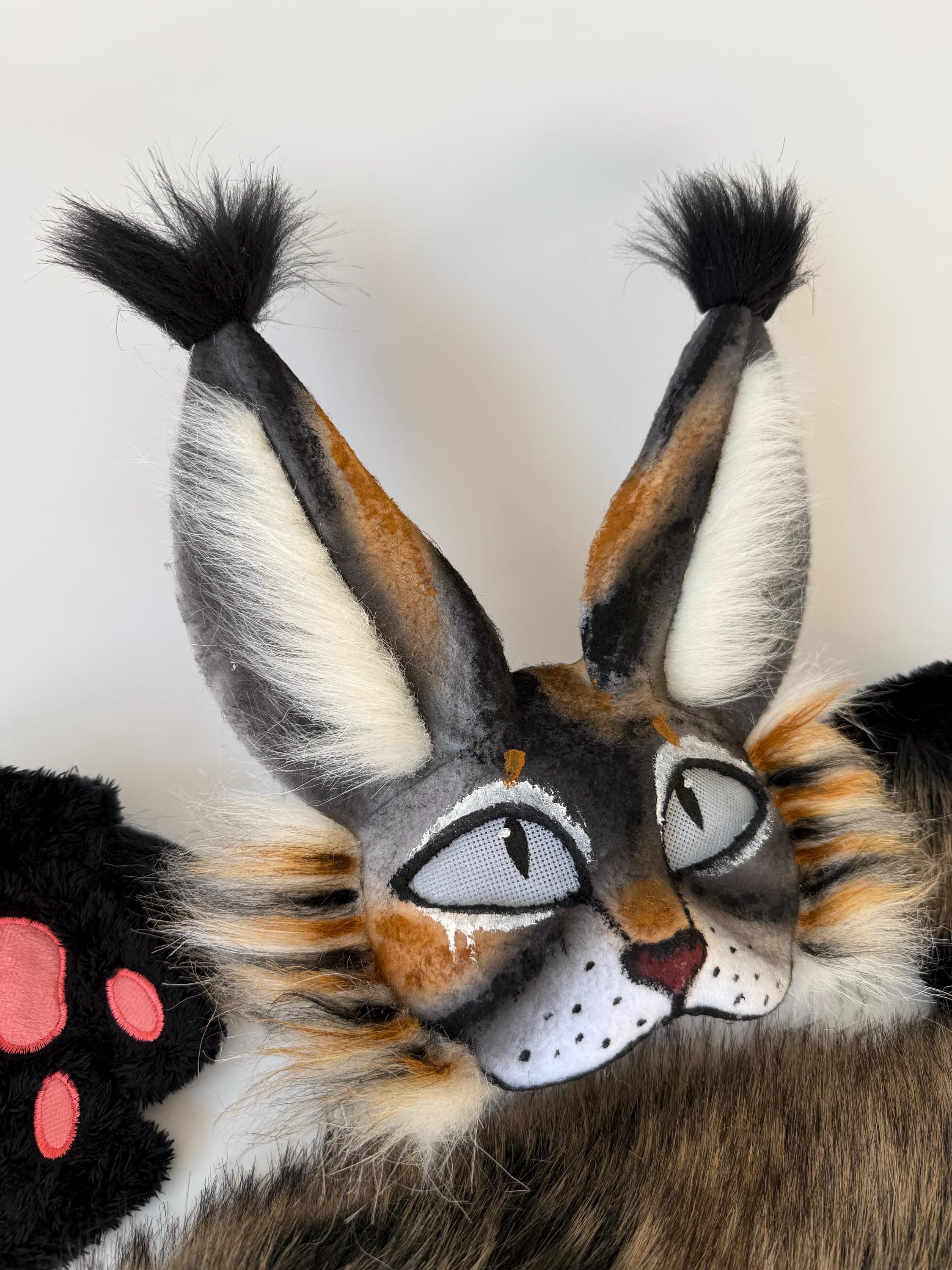 Haizibo Pack of 10 DIY Cat Mask, Therian Mask, Cat Masks for Painting, Carnival Masks, Masks for Crafts, Empty Mask with Elastic Cord, Cosplay Masks, Funny