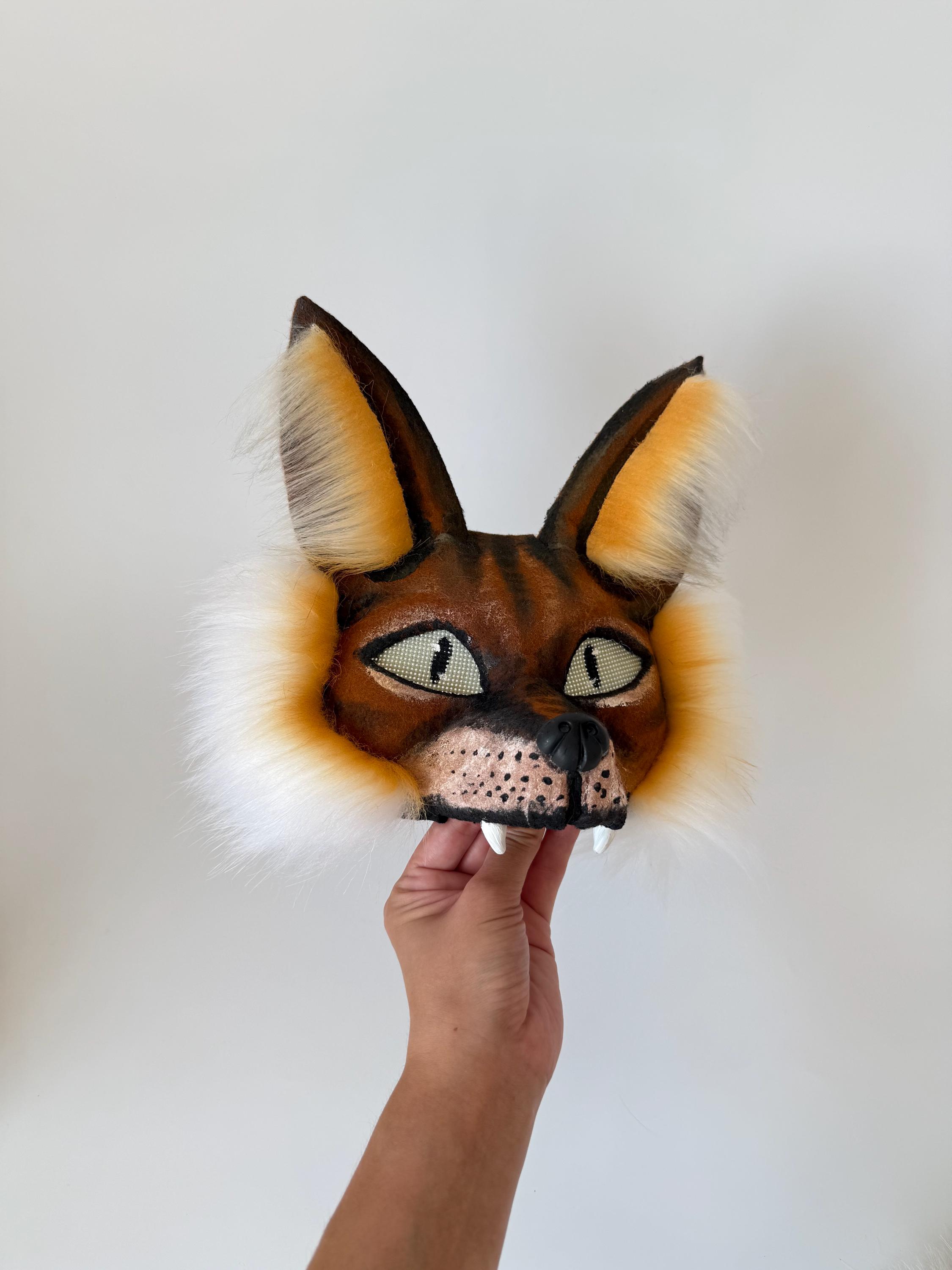 Quadrobics Therian Fox Mask | Realistic Fox Mask | Handmade Mask