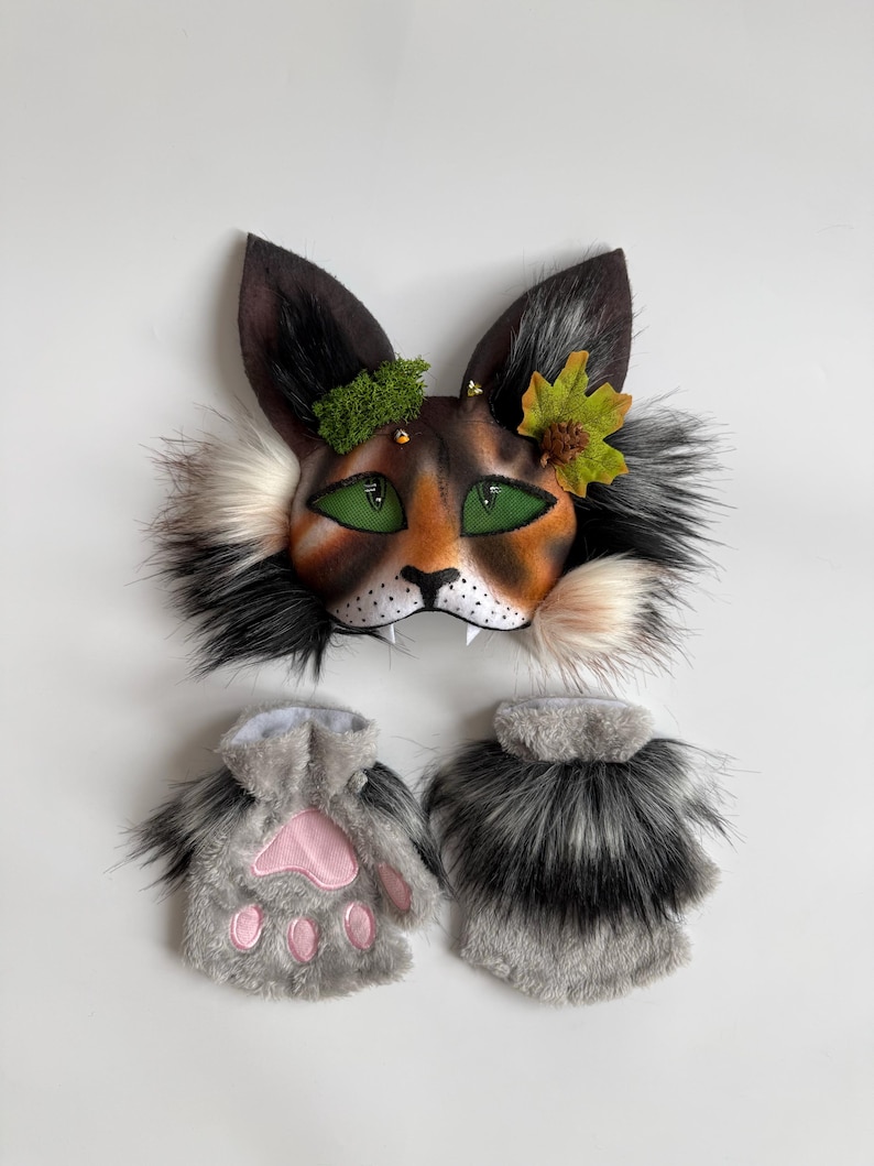 Forest Therian Mask
Tree Leaf Accessory
Forest Cat Mask Gift
Gift for Daughter
Brown White Gray col
teen birthday gifts
Pine Cone Accessory
Fluffy Cat Tail
TikTok Video Mask
Rare Therian Set
Animal cosplay
Christmas present
Therian Gear