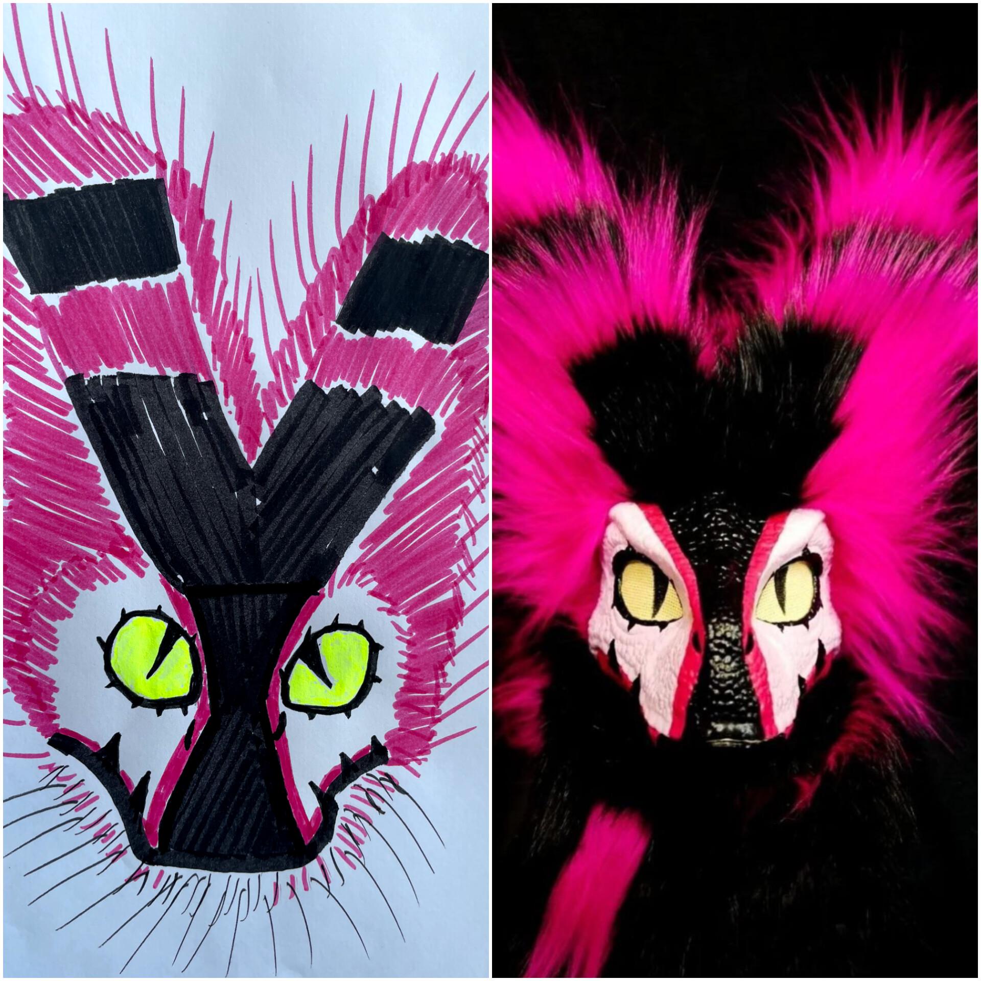 Custom Fursuit Mask | Made From Your Drawing | Personalized Raptor Dog ...