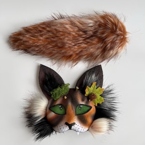 Forest Therian Mask
Tree Leaf Accessory
Forest Cat Mask Gift
Gift for Daughter
Brown White Gray col
teen birthday gifts
Pine Cone Accessory
Fluffy Cat Tail
TikTok Video Mask
Rare Therian Set
Animal cosplay
Christmas present
Therian Gear