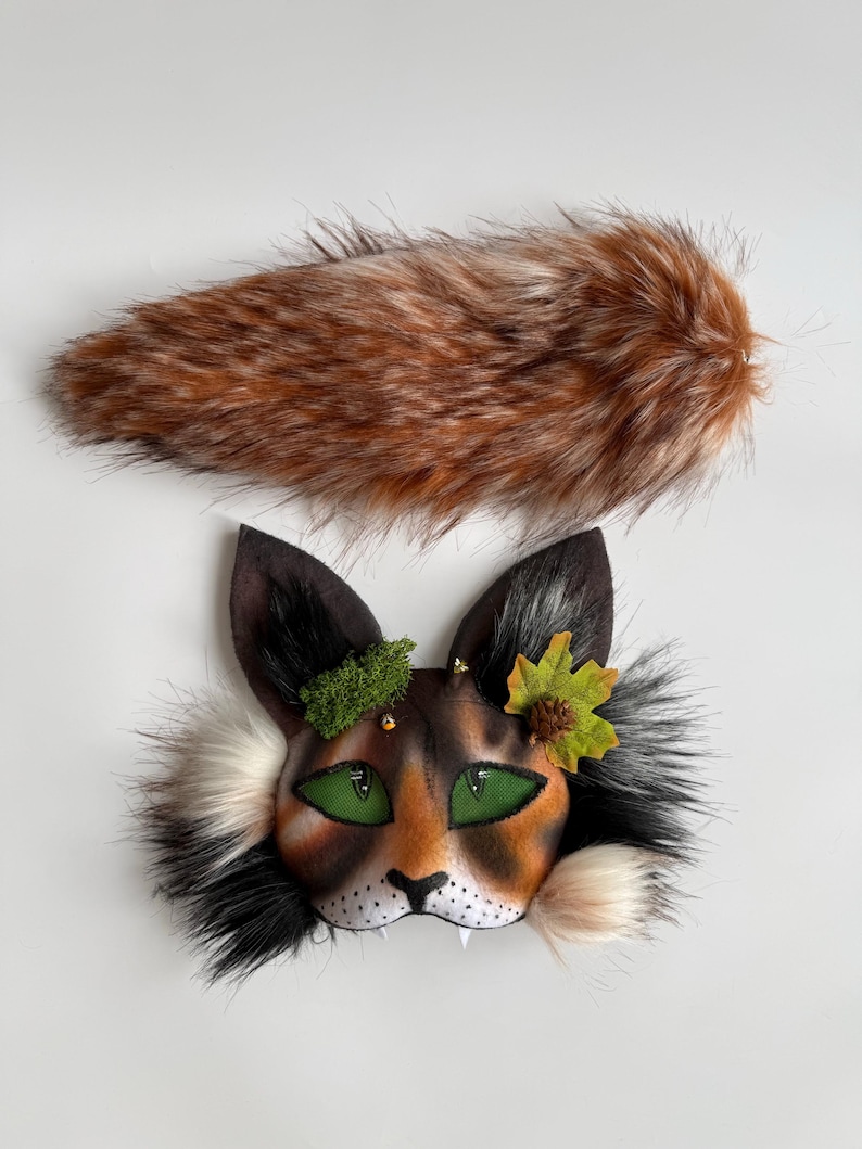Forest Therian Mask
Tree Leaf Accessory
Forest Cat Mask Gift
Gift for Daughter
Brown White Gray col
teen birthday gifts
Pine Cone Accessory
Fluffy Cat Tail
TikTok Video Mask
Rare Therian Set
Animal cosplay
Christmas present
Therian Gear