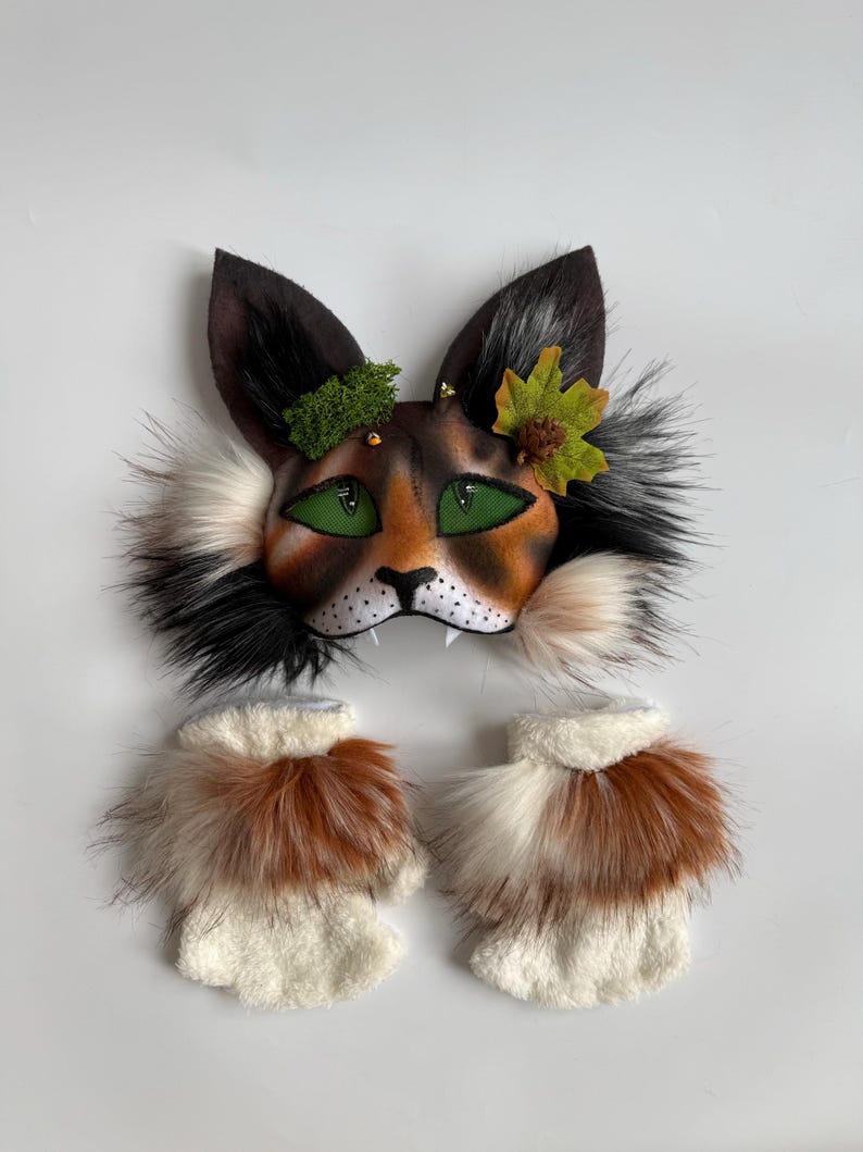 Forest Therian Mask
Tree Leaf Accessory
Forest Cat Mask Gift
Gift for Daughter
Brown White Gray col
teen birthday gifts
Pine Cone Accessory
Fluffy Cat Tail
TikTok Video Mask
Rare Therian Set
Animal cosplay
Christmas present
Therian Gear