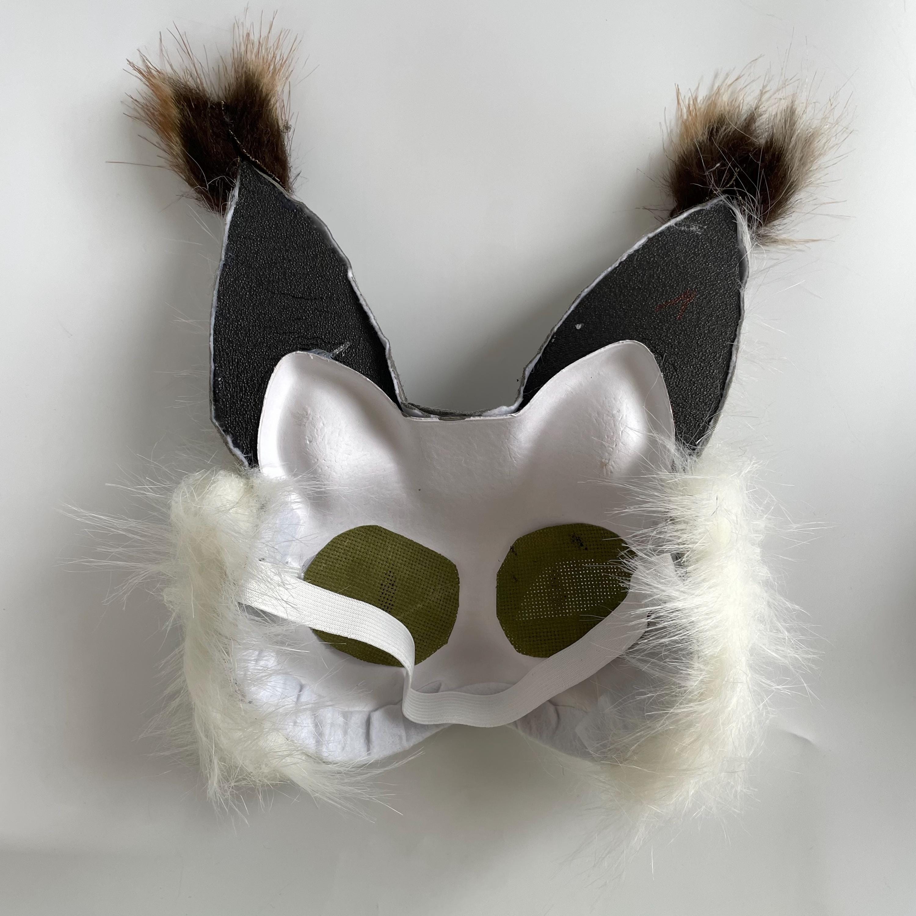 DIY Therian Mask Kit – Inkl. Katzenmasken, Wollstreifen, Netzstoff & Klebeband Für Cosplay & Halloween