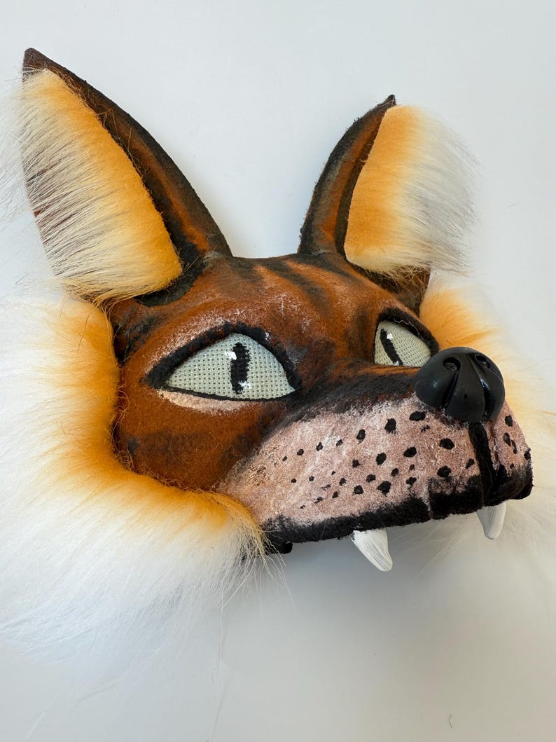 Fox Rherian Mask Quadrobics Therian Fox Mask | Realistic Fox Mask | Handmade Mask for ...