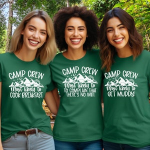 Camp Crew Most likely to Shirts, Most Likely To Group Shirt, Mountain Shirt, Camper Shirt, Camping Family TShirt, Family Vacation TShirt