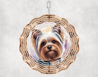 Yorkie Wind Spinner png, Dog Wind Spinner Sublimation Wind Spinner, Outdoor Wind Spinner, Yorkshire Terrier Wind Spinner