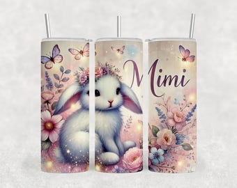 Kanin Mormor Mimi 59 cl Tumbler Wrap, Blommig PNG (Digital Design)