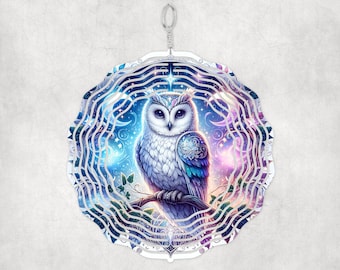 Fantasy Owl Wind Spinner, Sublimation Wind Spinner, Outdoor Wind Spinner
