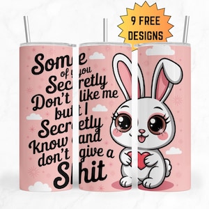 Don&#39;t Like Me? I don&#39;t Give a Sh*t, Naughty Sublimation Tumbler Wrap, 20 oz Skinny Sublimation Wrap png, Don&#39;t Give a Sh*t Tumbler Wrap png