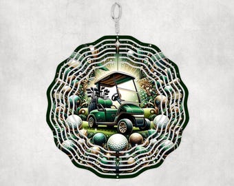 Golf Cart Wind Spinner, Sublimation Wind Spinner, Golf Wind Spinner, Garden Wind Spinner