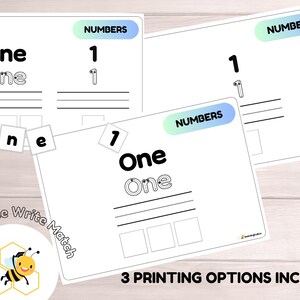 Lesen Spur Schreiben Spiel Zahlen 1 bis 10 Kindy Vorschule Montessori Kleinkind Lernaktivität Arbeitsblatt Druckbar Homeschool Lernen