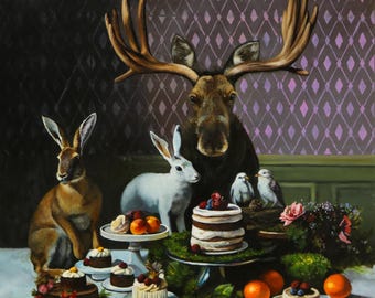 24x24" Print of oil painting - 'We All Said Yes' -  by kim Dow