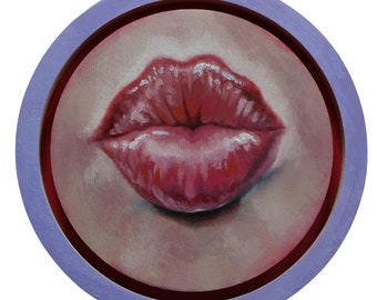 Kiss This - original oil painting by Kimberly Dow