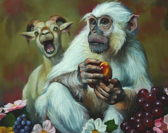 Not My Circus - 15x23" original oil painting by Kimberly Dow