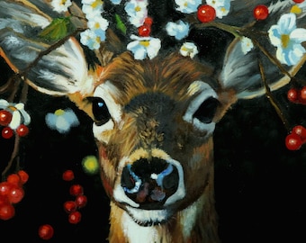 12x12 Print of oil painting - 'Being Still' -  by kim Dow