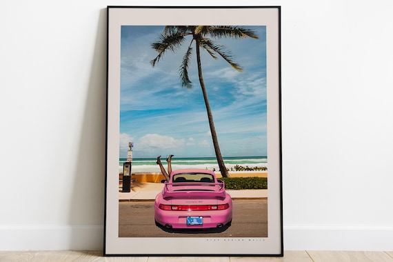 Vintage Porsche Poster, Vintage Porsche Print, Porsche Wall Art, Vintage Car Poster, Old Porsche Poster, Porsche 911 Carrera RS