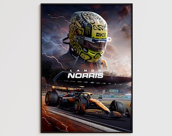 Lando Norris Poster, Dutch GP Winner 2024 with McLaren, Formula 1 Print, F1 Racing Poster, Gift for F1 Fans, Formula One Poster