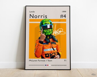 Lando Norris Poster, McLaren Formula 1 Team Driver, F1 Poster, F1 Fan Gift, Formula One Poster, F1 Print, Sports Poster, F1 Print
