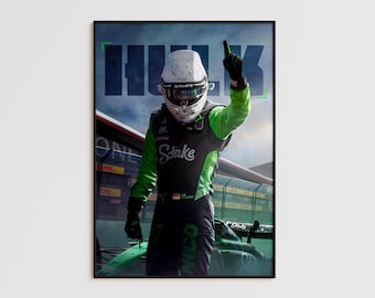 Nico Hülkenberg Poster, First British GP 2025 Podium with Sauber F1 Team, F1 Poster, Gift for F1 Fans, Formula One Poster