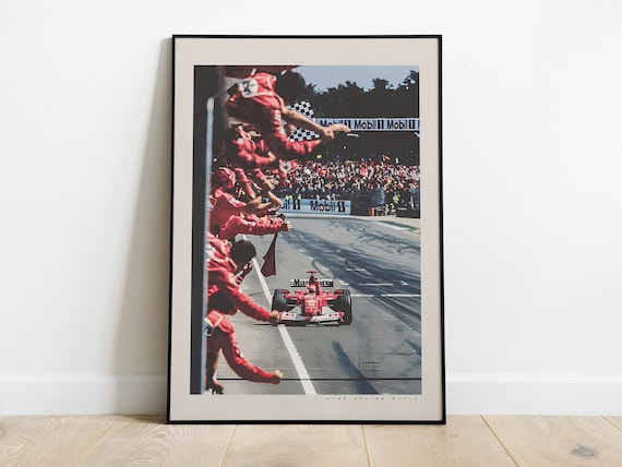 Michael Schumacher Poster, Ferrari 2002 Print, German GP, Formula 1 Print, F1 Racing Poster, Regalo F1 Fan, Formula Uno Poster, Sport Poster