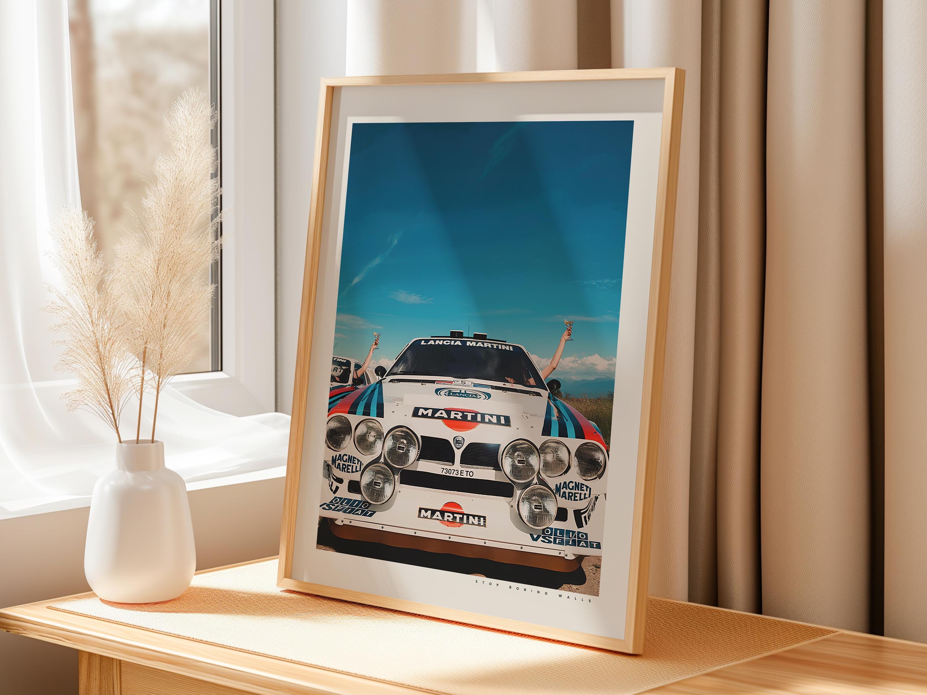 Lancia Delta HF Integrale Group A Rally Martini Racing Car Poster