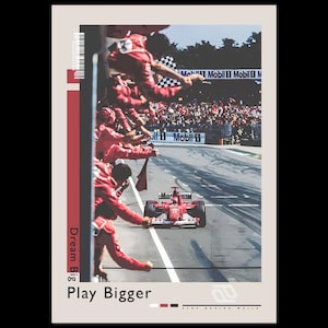 Michael Schumacher Poster, Ferrari 2002 Druck, Deutscher GP, Formel 1 Druck, F1 Rennposter, Geschenk für F1-Fans, Formel-1-Poster, Sportposter Bild 10