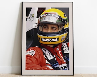 Ayrton Senna Poster, Formula One Poster, F1 Racing Poster, Motorsport, Formula 1 Poster, Formula 1 Gifts