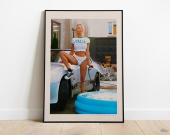 Vintage Porsche Poster, Vintage Porsche Print, Porsche Wall Art, Vintage Car Poster, Old Porsche Poster, Classic Car Wall Art, Porsche 924