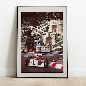 Ayrton Senna Poster, 1989 Monaco GP McLaren MP4/5 Print, Formula 1 Print, F1 Racing Poster, Regalo F1 Fan, Formula Uno Poster, Sport Poster