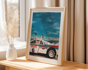 Martini Lancia Delta Poster, Rally Car Print, Vintage Rally Poster, Martini Racing Print, Marlboro Poster, WRC Wall Art