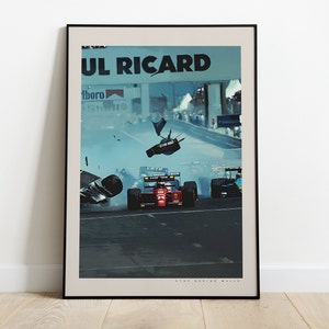 Incidente Paul Ricard GP Poster, 1989 GP di Francia Print, Formula 1 Print, Gara F1 Poster, Regalo F1 Fan, Formula Uno Poster, Sport Poster