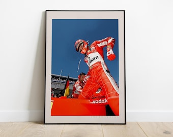 Michael Schumacher Poster, Scuderia Ferrari, Marlboro Vintage, F1 Poster, Formel 1 Druck, Geschenk für Formel 1 Fans