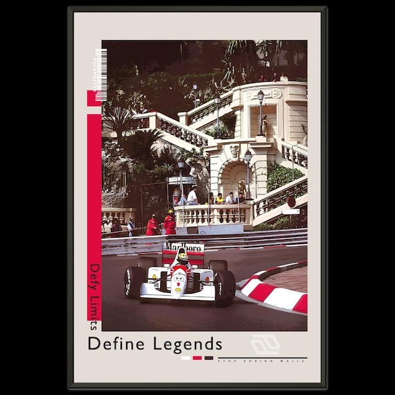 ◆アイルトンセナ F1 モナコGP オフィシャルポスター　1989年 アイルトン・セナのポスター、1989年モナコGPマクラーレンMP4/5