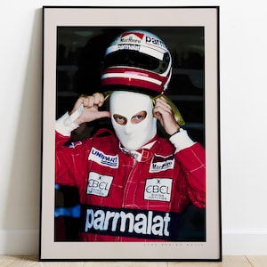 Niki Lauda Poster, Vintage Formula 1 Poster, Formula 1 Posters, Vintage F1 Gift, Vintage Formula 1, F1 Poster Gift, F1 Fan Gift